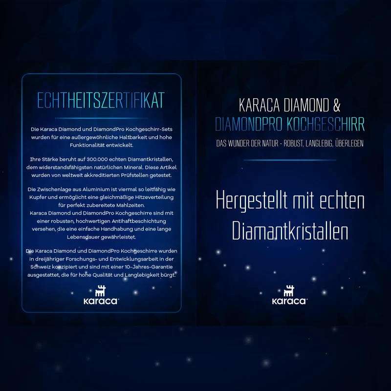Karaca Diamond Guss 7-teiliges Kochtopfset Ofenhandschuhe Geschenk