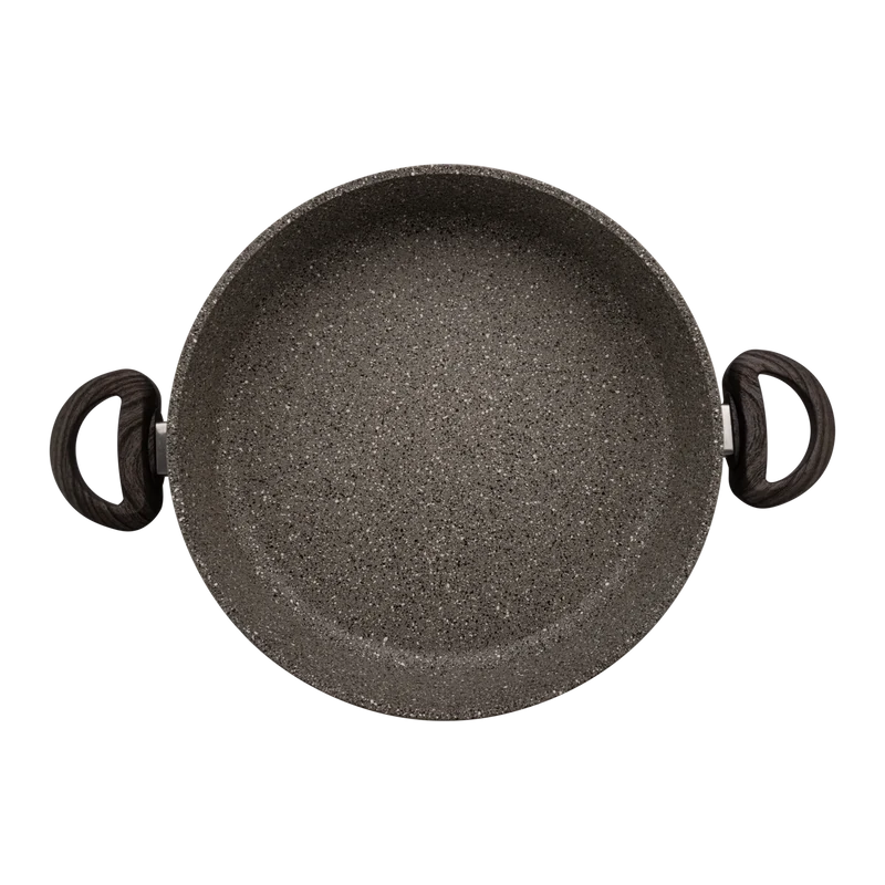 Karaca Dark Silver Bio Granit 30 cm Topf mit zwei Henkeln