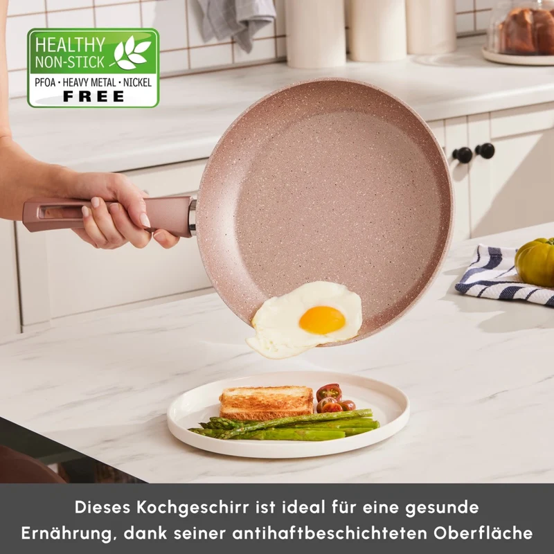 Karaca Biogranit Rosegold Induktions-Topfset, 12 Teilig