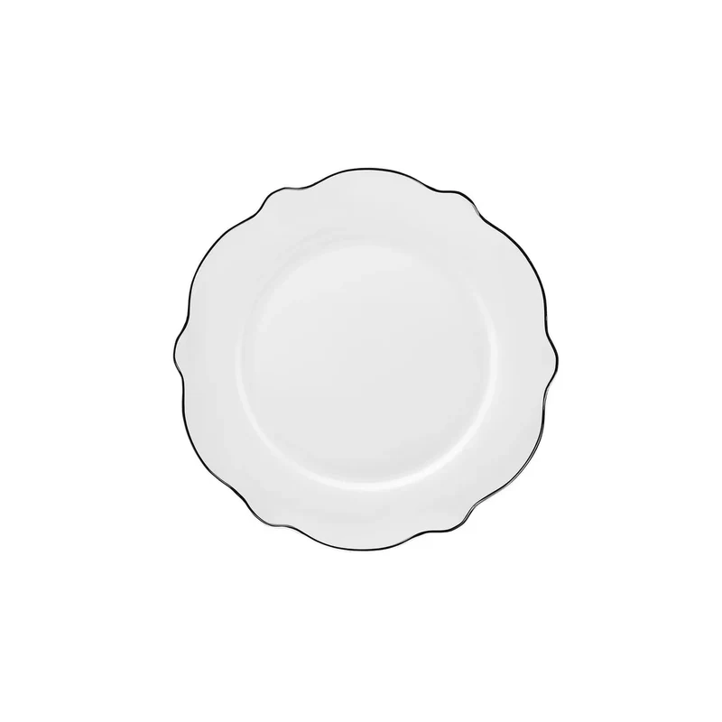Karaca Daisy Platinium Wave Shape tiefe Schüssel 27-teilig 6 Pers. Geschirr-Set