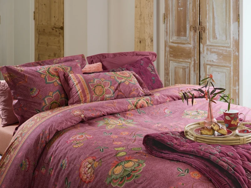 PIP STUDIO Mumbai Evening Kissen dark pink 35x60cm (1 Stück)