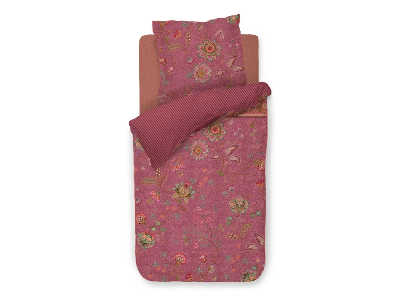 PIP STUDIO Mumbai Evening Bettwäsche dark pink 135x200cm (1 Stück)