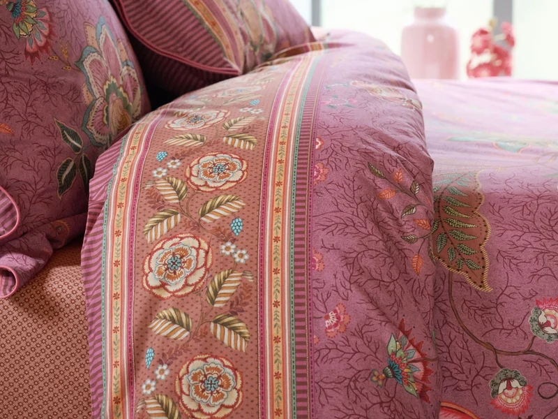 PIP STUDIO Mumbai Evening Bettwäsche dark pink 135x200cm (1 Stück)