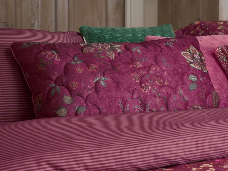 PIP STUDIO Flora Bangalore Bettwäsche dark pink 135x200cm (1 Stück)