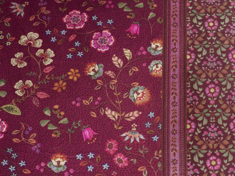 PIP STUDIO Flora Bangalore Bettwäsche dark pink 135x200cm (1 Stück)