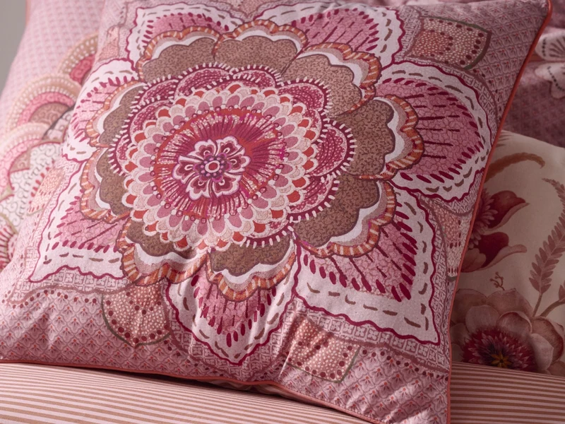 PIP STUDIO Mumbai Night Kissen quadratisch pink 45x45cm (1Stück)
