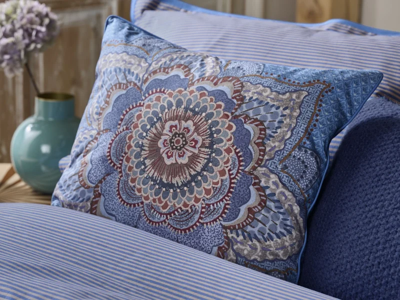 PIP STUDIO Mumbai Night Kissen quadratisch blau 45x45cm (1Stück)