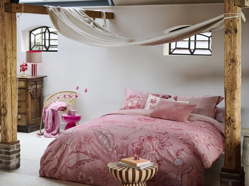 PIP STUDIO Mumbai Night Bettwäsche pink 135x200cm (1 Stück)