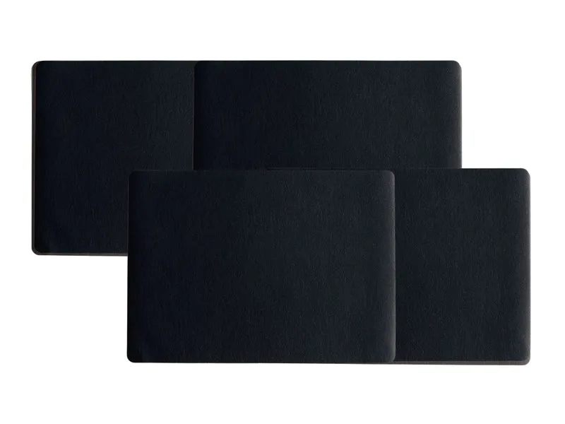 ASA Tischset Lederoptik schwarz 46x33cm Set4