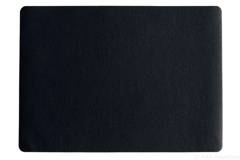 ASA Tischset Lederoptik schwarz 46x33cm Set4