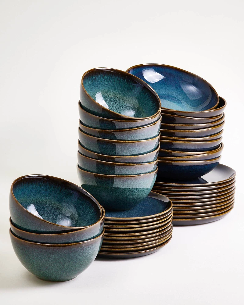 Melides Geschirr-Set oceanblue 40-teilig