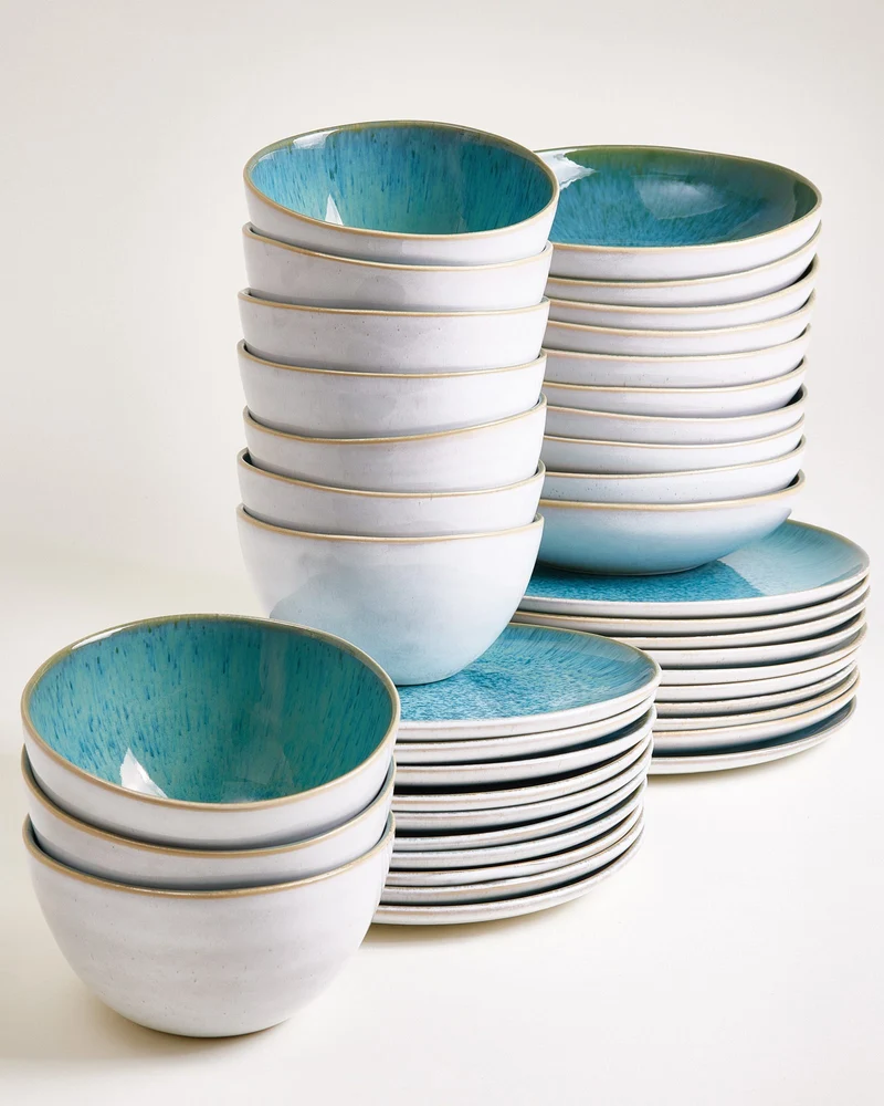 Areia Geschirr-Set classic aqua 40-teilig