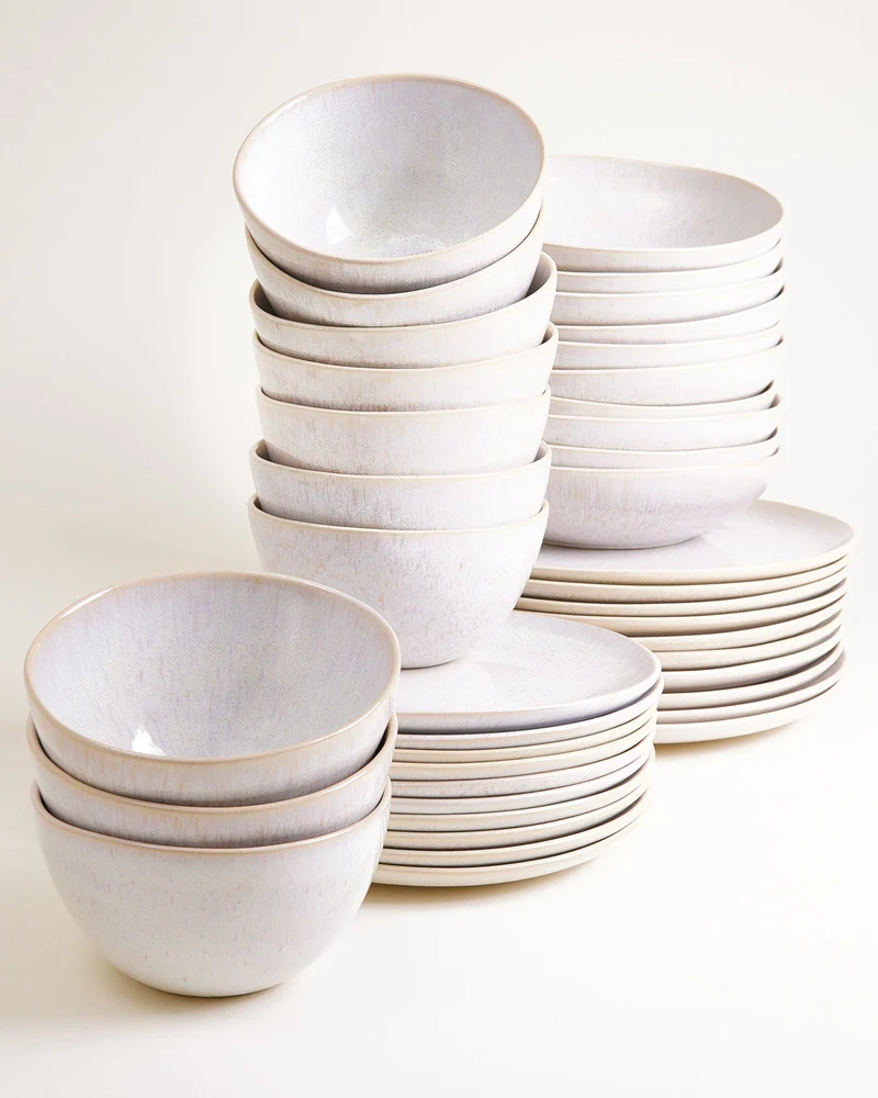 Areia Geschirr-Set classic weiß 40-teilig