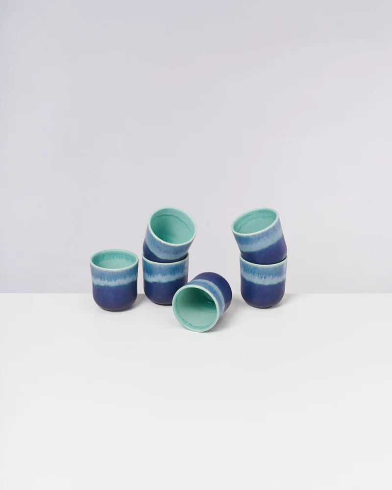 Copa Alto Becher klein türkis dunkelblau