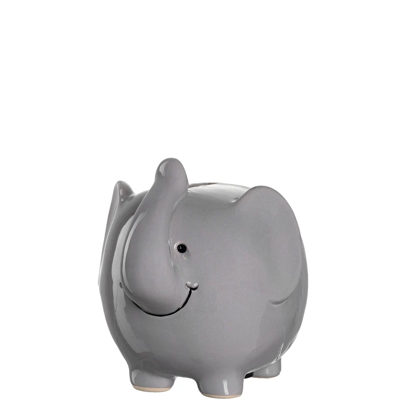Spardose BAMBINI 12 cm grau Elefant