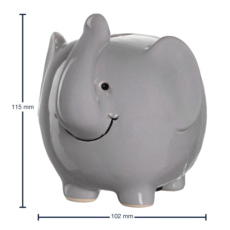 Spardose BAMBINI 12 cm grau Elefant