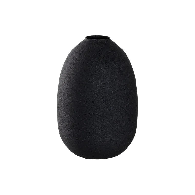 Vase CASOLARE 19 cm schwarz Metall
