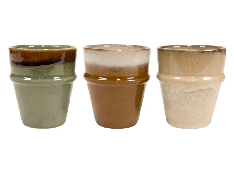 Becher Mistral Rand Ø8,5x10cm 330ml 3-fach sortiert