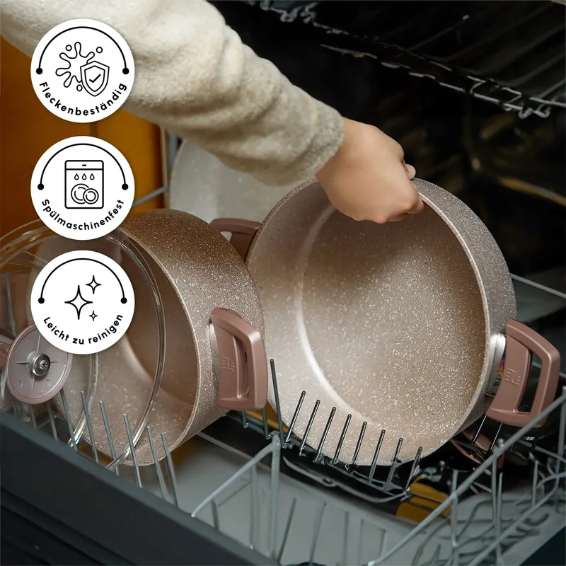 Karaca Rosegold Biogranite Kochgeschirr-Set 12-teiliges