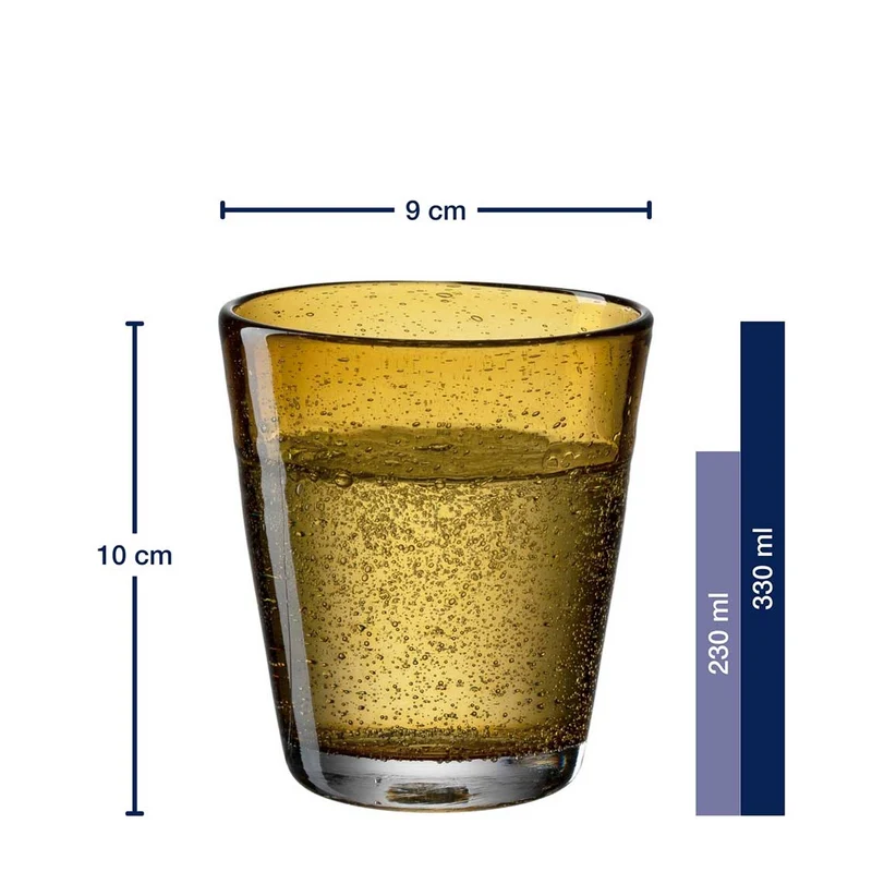 Trinkglas BURANO 330 ml amber 6er-Set