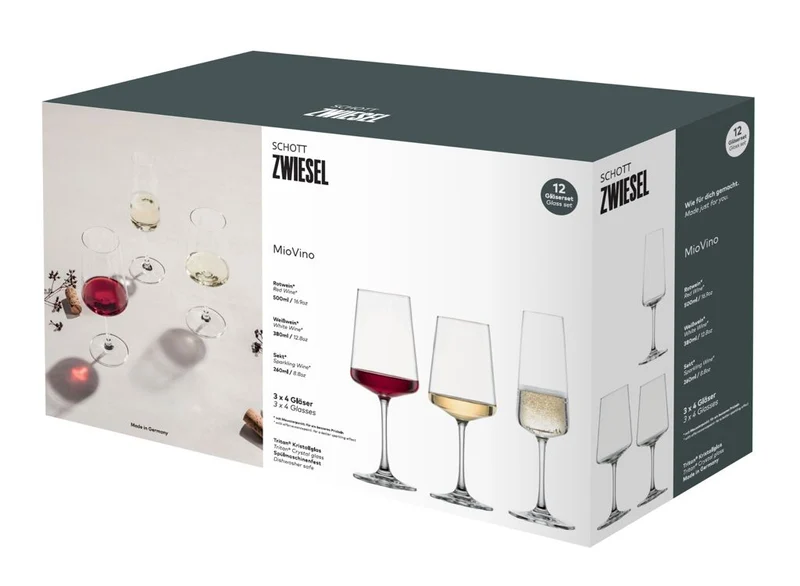 Schott Zwiesel Rote, Weiße und Champagnergläser MioVino - 12-teilig