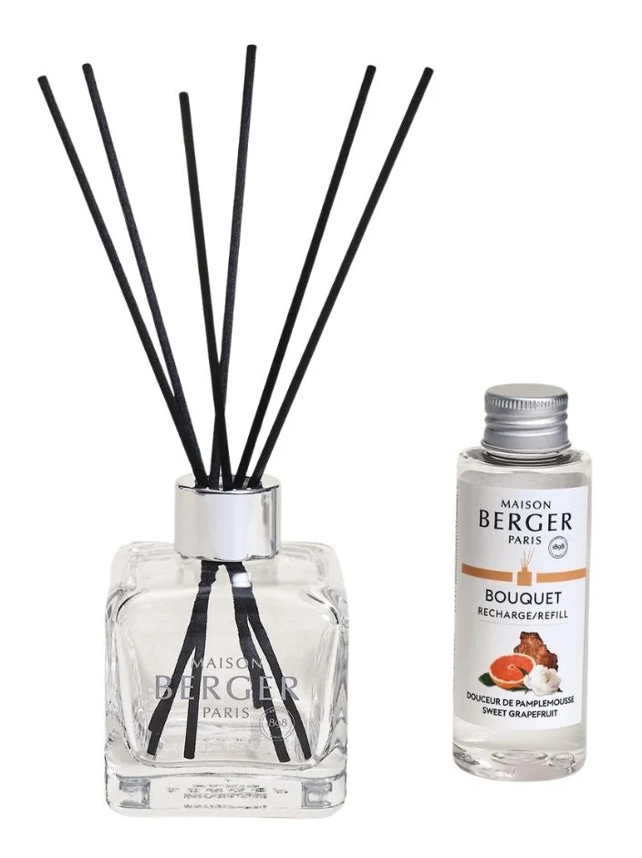 Maison Berger Duftstäbchen Glas 100 ml - Raumduft - Cube Sweet Grapefruit