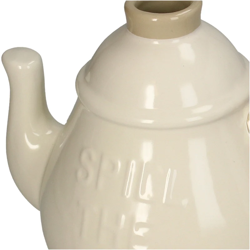 Vase Teapot Fine Earthenware Ivory 23.3x15.6x19cm