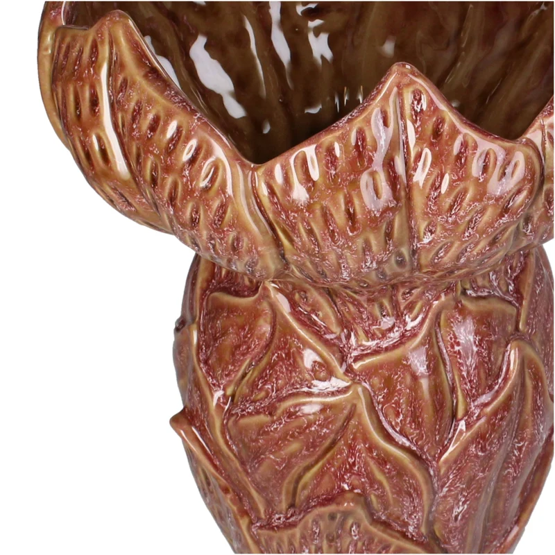 Vase Stoneware Brown 20.5x20.5x33cm