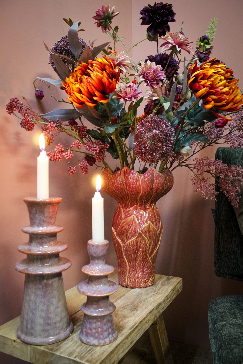 Vase Stoneware Brown 20.5x20.5x33cm