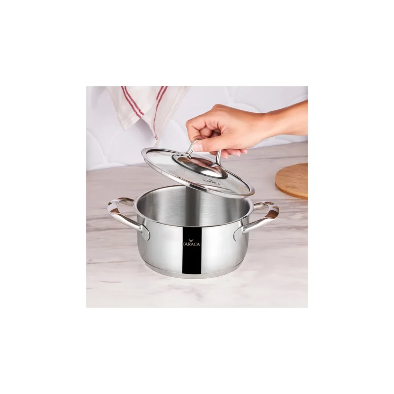 Karaca Bianca Kochtopf aus Stahl 18 cm