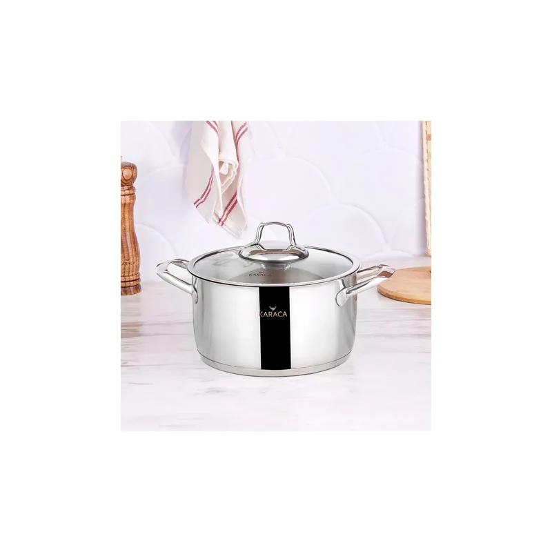 Karaca Bianca Kochtopf aus Stahl 22 cm