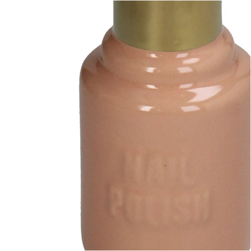 Vase Nail Polish Fine Earthenware Pink 7x7x18.5cm