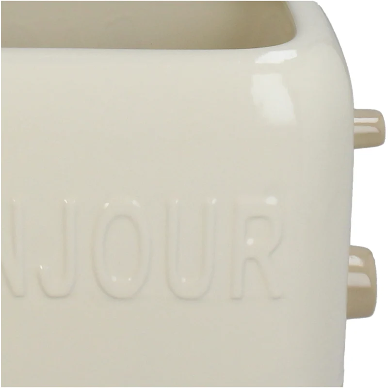 Planter Toaster Fine Earthenware Ivory 22.6x13x17cm
