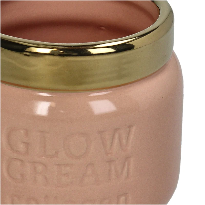 Planter Glow Cream Collagen Fine Earthenware Pink 10.2x10.2x10cm