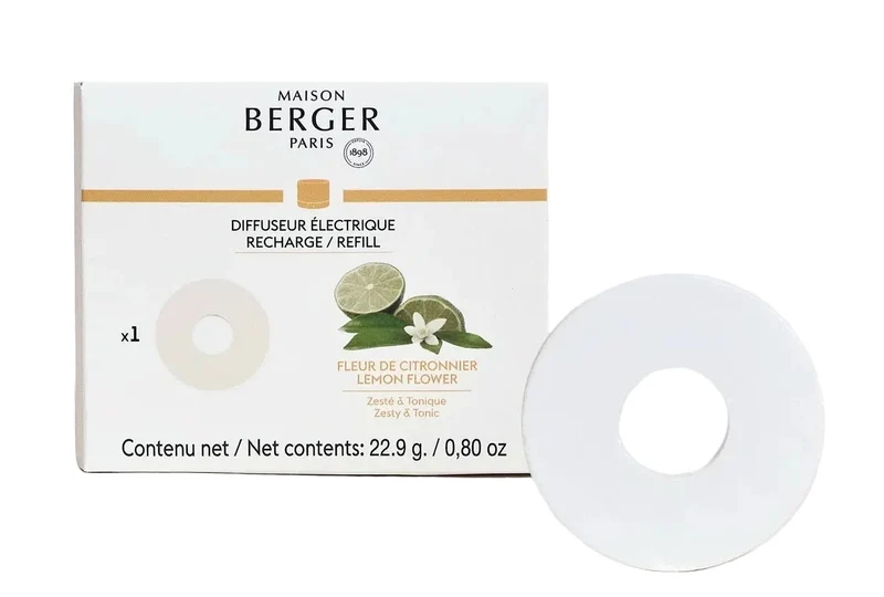 Maison Berger Nachfüllung Keramik Weiß 8,6 cm - Nomad-kompatibel - Lemon Flower