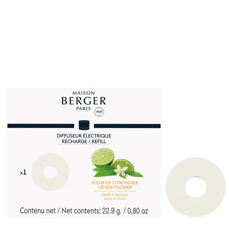 Maison Berger Nachfüllung Keramik Weiß 8,6 cm - Nomad-kompatibel - Lemon Flower
