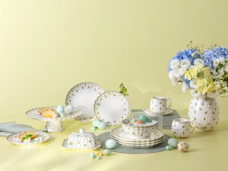 Villeroy & Boch Easter Delight Henkelbecher-Untertasse 17,5cm Set6