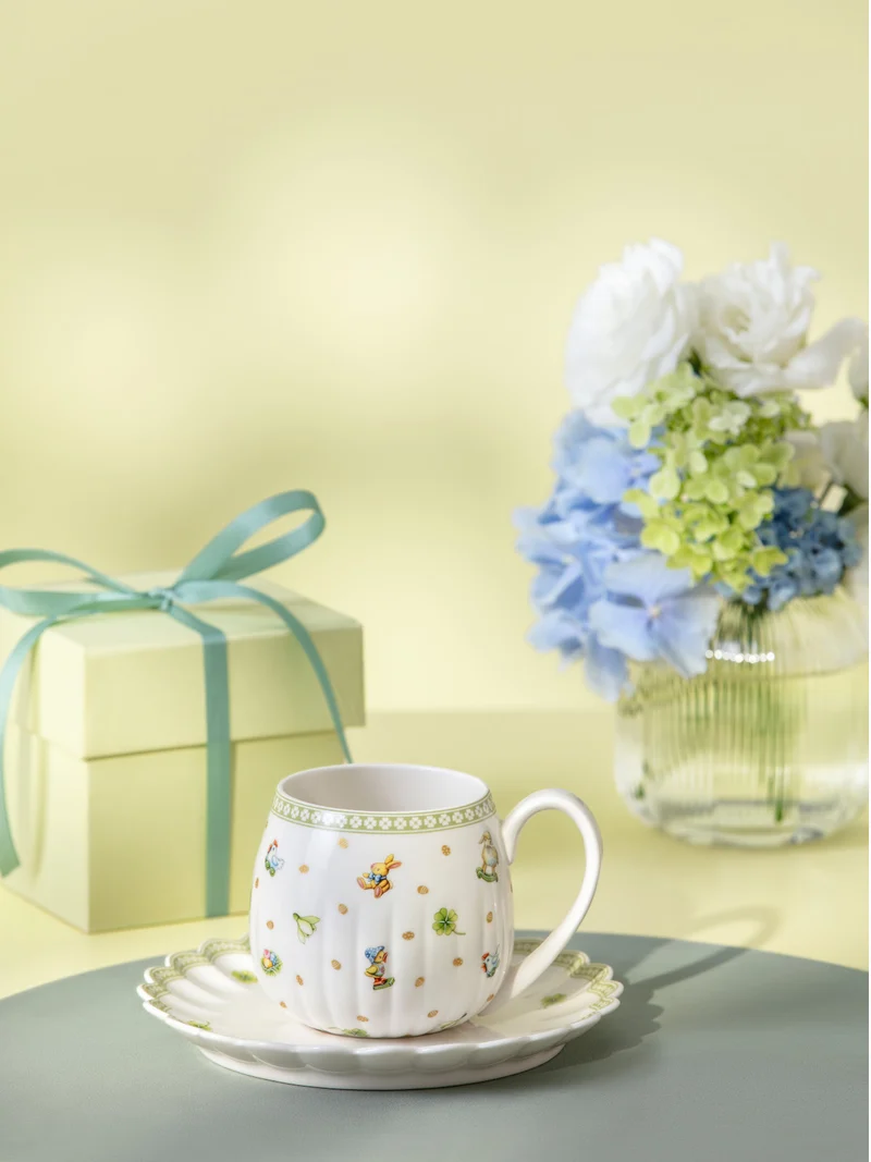 Villeroy & Boch Easter Delight Henkelbecher mit Untertasse 2tlg Set6
