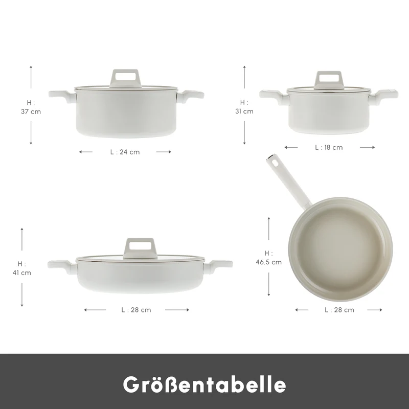 Karaca Swiss Crystal Ceramica Valenti 7-Teiliges Kochgeschirr-Set