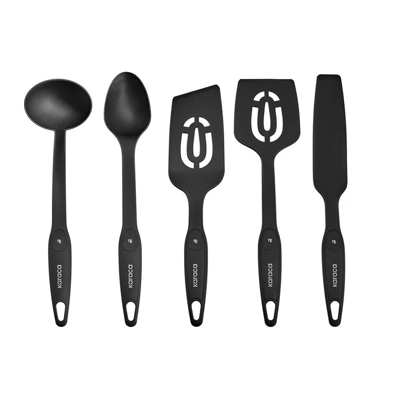Karaca Biogranit V2 13-teiliges Kochgeschirr-Set Schwarz Gold