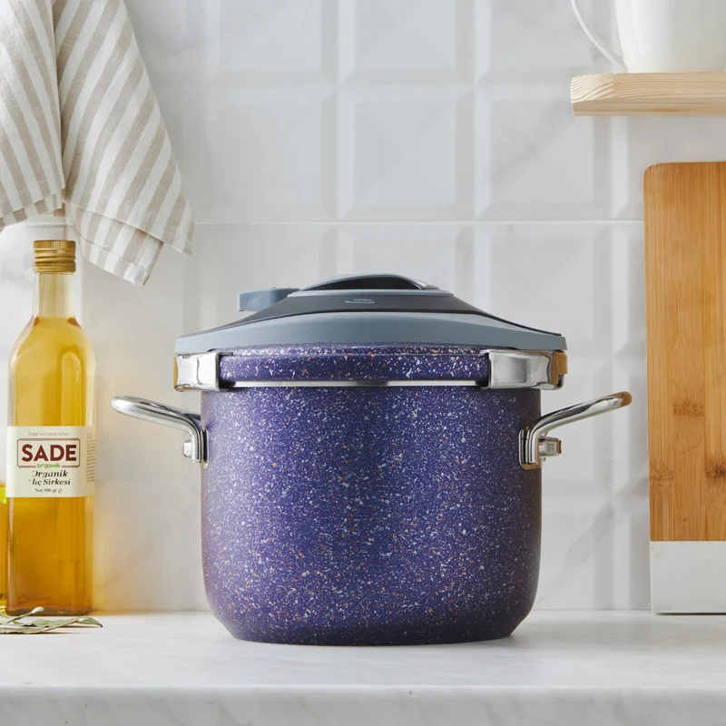 Karaca Biogranit Steel Plus Schnellkochtopf Violett 6 Lt