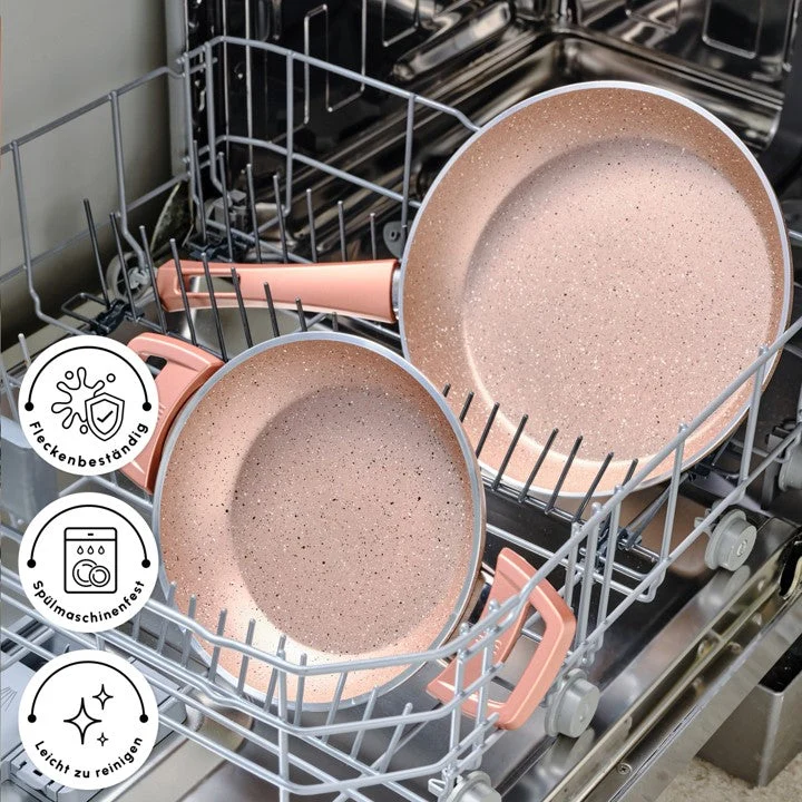 Karaca Biogranit induktion pan set 2 teile rose gold