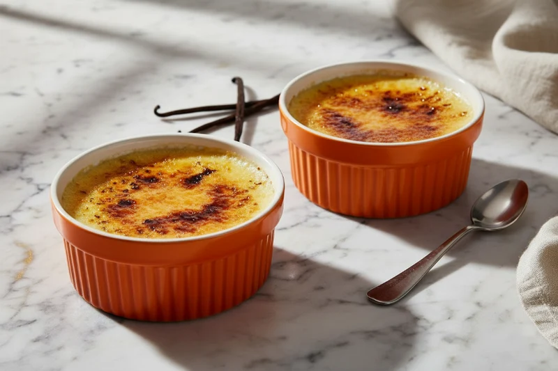 Cookinglife Ramekins Porzellan Ø 11 cm - Creme Brulee & Soufflé - 2er Set Orange