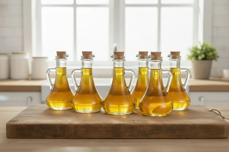 Cookinglife Öl- und Essigflaschen Glas 300 ml - 6er-Set - Transparent