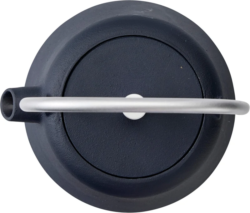 Cookinglife Teekanne Gusseisen 1 L - Edelstahlfilter für losen Tee - Grau