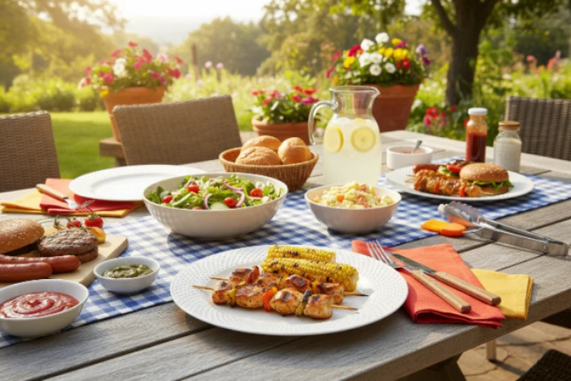 Cookinglife CampVibe Speiseteller – Outdoor – Kunststoff – Unzerbrechlich – Weiß, Ø 28 cm – 4er-Set