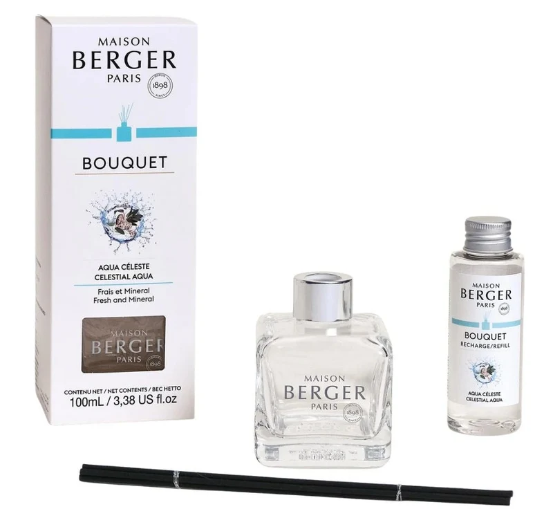 Maison Berger Duftstäbchen Glas 100 ml - Raumduft Nachfüllung - Celestial Aqua