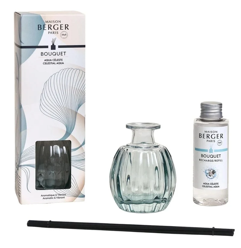 Maison Berger Duftstäbchen Glas 100 ml Grün - Raumduft Nachfüllung - Corali