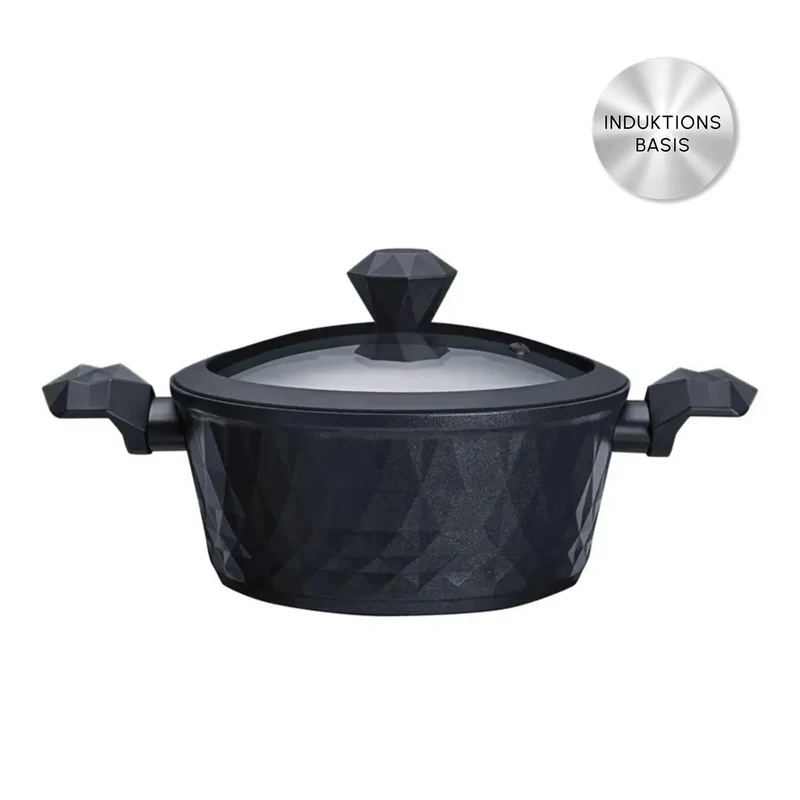 Karaca Bio Diamond Kochtopf mit antibakteriellen Griffen und Induktionsboden 24 cm 4l