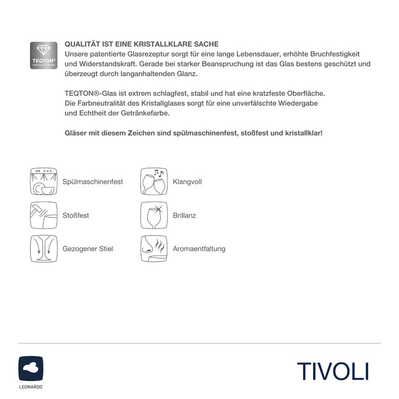 Rotweinglas TIVOLI 580 ml 6er-Set